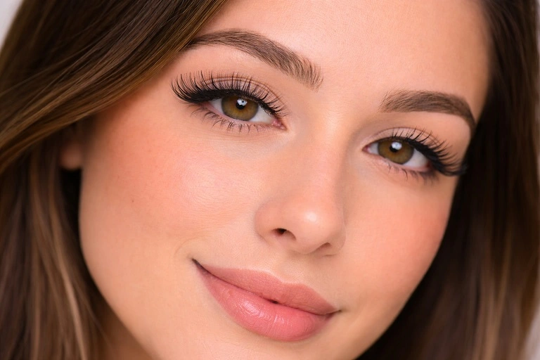 Classic eyelash extensions in Dubai - natural elegant look